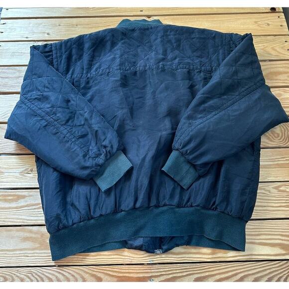 All Silks 100% Silk Jacket Size Large Men’s Black Full Zip - Picture 2 of 9